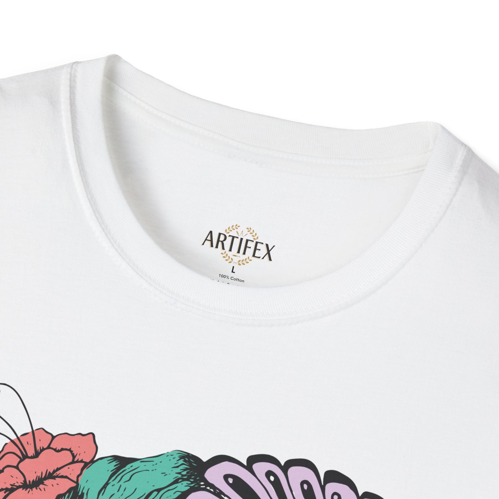 Girl Power Floral Portrait T-Shirt