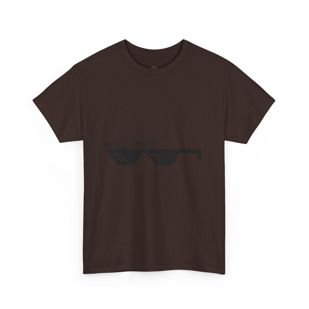 Just Do It Tomorrow Tee — 'Deal With It' Pixel Sunglasses Graphic T‑Shirt