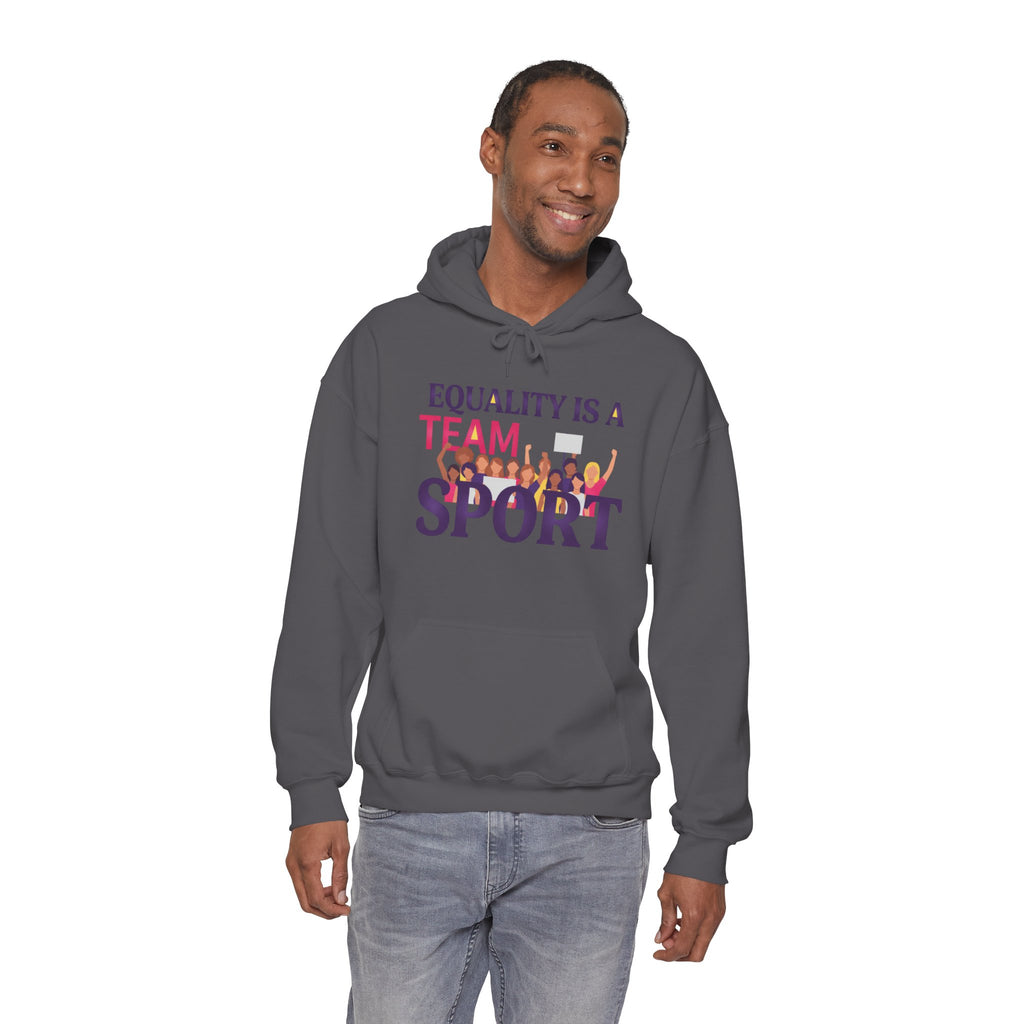 Equality Is a Team Sport Hoodie — Inclusive Team Unity Sweatshirt