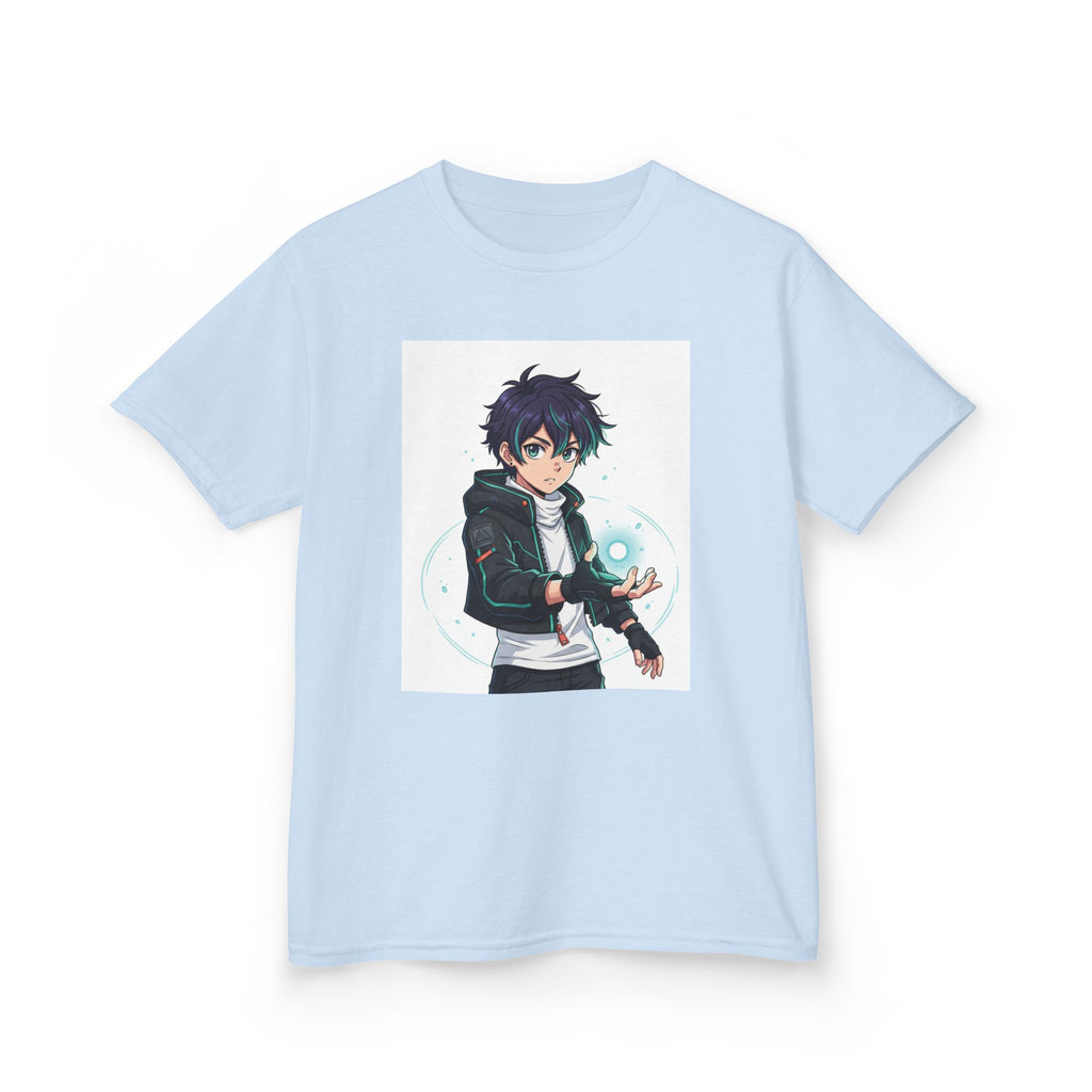 Kids Anime Mage T‑Shirt — Cute Boy Sorcerer Graphic Tee