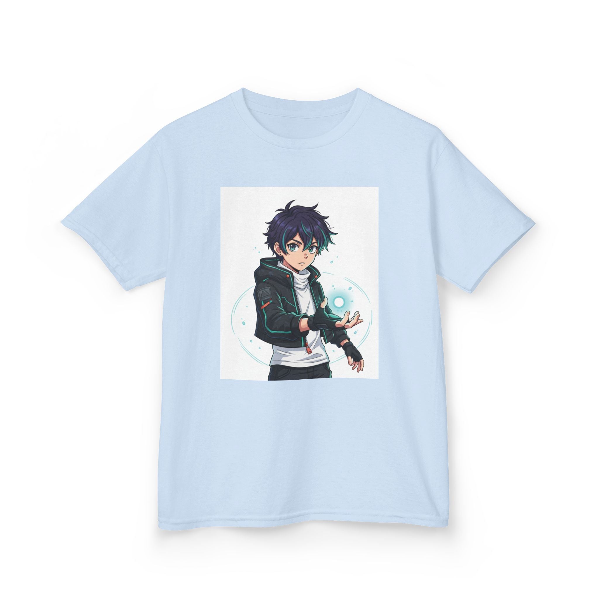 Kids Anime Mage T‑Shirt — Cute Boy Sorcerer Graphic Tee