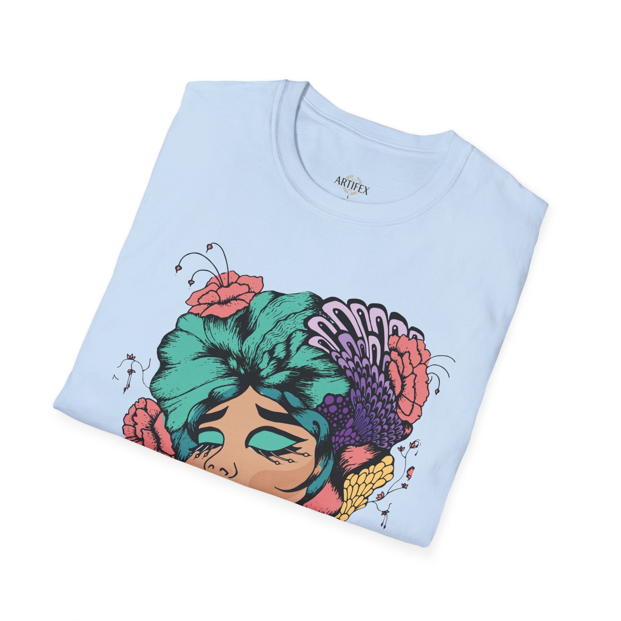 Girl Power Floral Portrait T-Shirt
