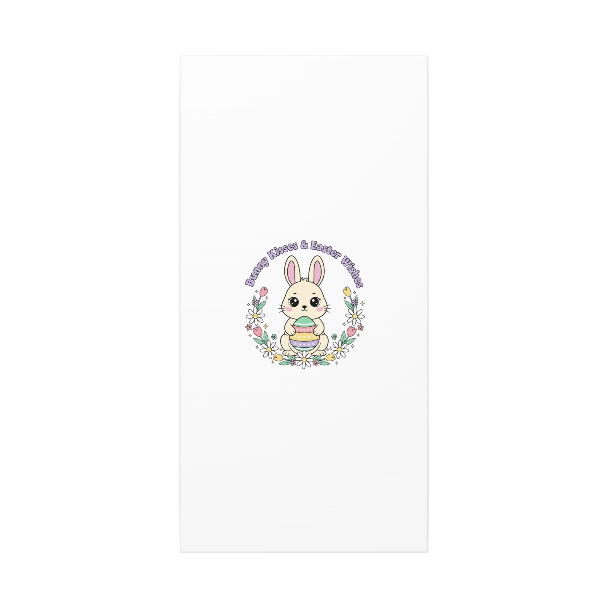 Bunny Kisses Easter Bunny Canvas | pastel spring, cottagecore
