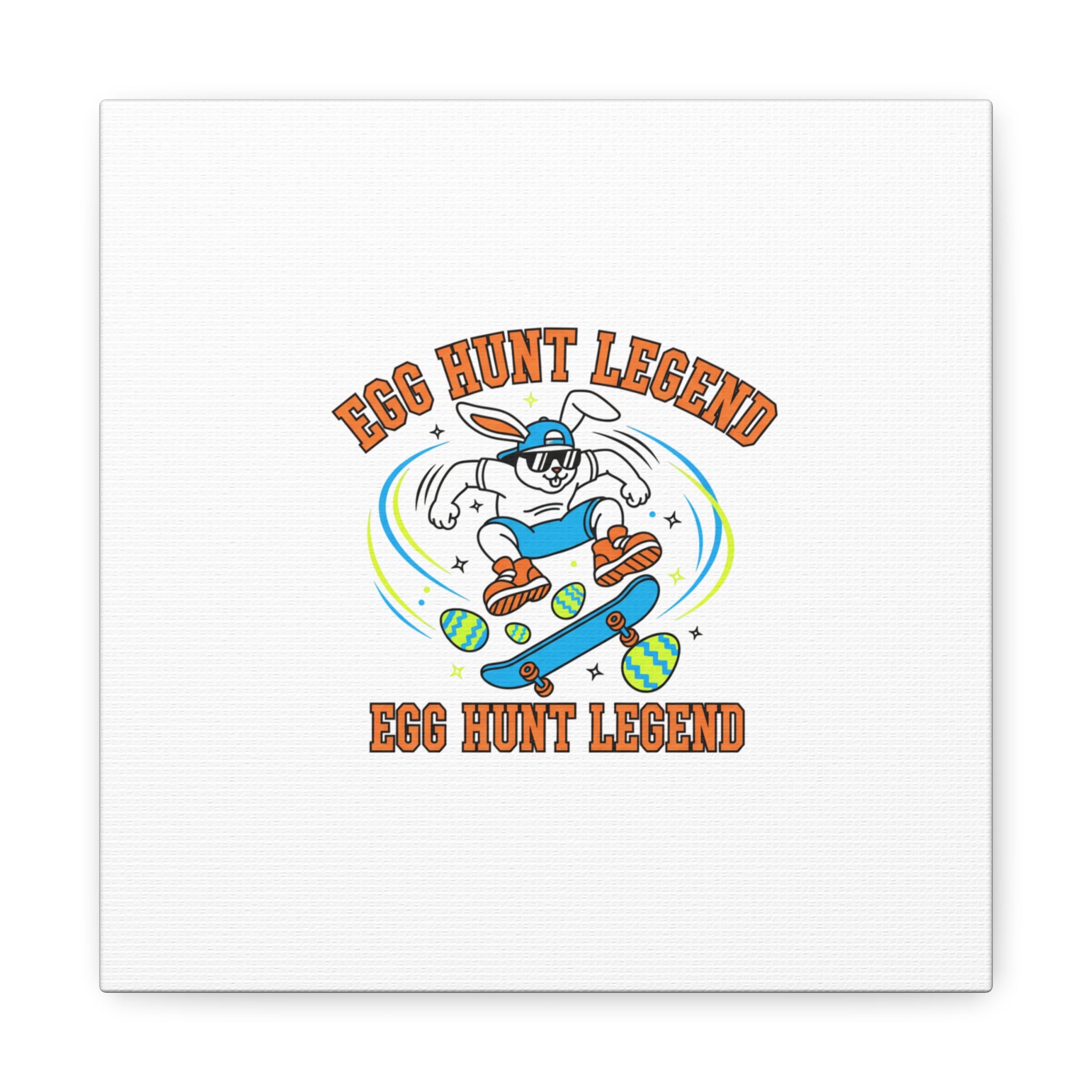 Egg Hunt Legend Canvas | Bold Boys Easter, Egg Hunter Skateboard Dino Egg