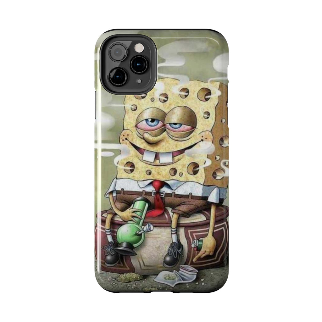 Sponge Parody Tough Phone Case – Stoned Cartoon Sponge Bob with Bong