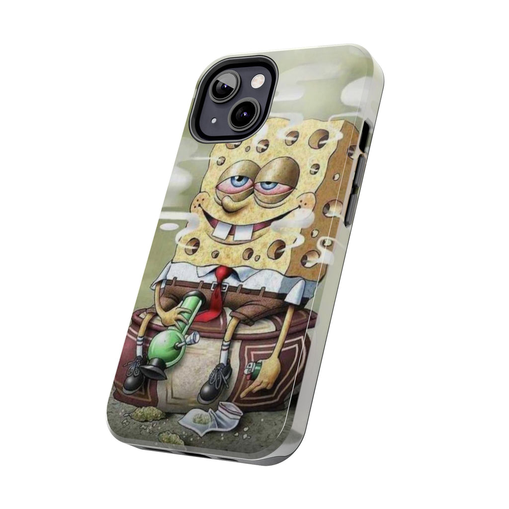 Sponge Parody Tough Phone Case – Stoned Cartoon Sponge Bob with Bong