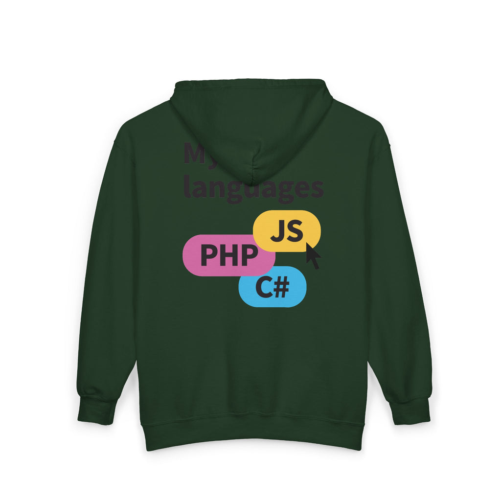 Monster Face Zip Hoodie — Playful Cartoon Splat Design