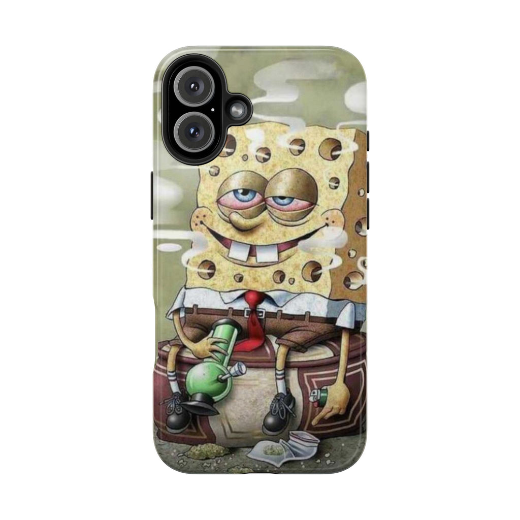 Sponge Parody Tough Phone Case – Stoned Cartoon Sponge Bob with Bong