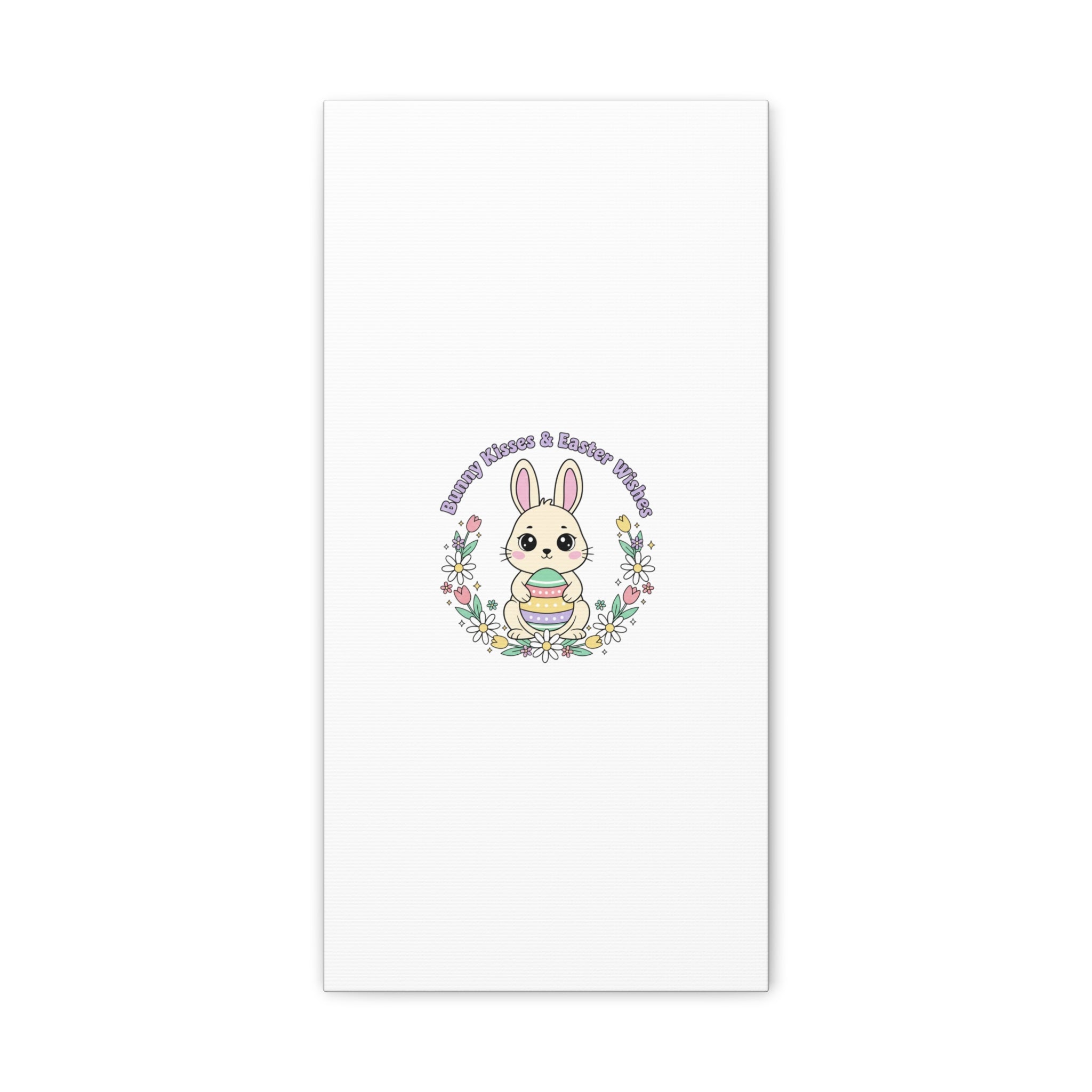 Bunny Kisses Easter Bunny Canvas | pastel spring, cottagecore