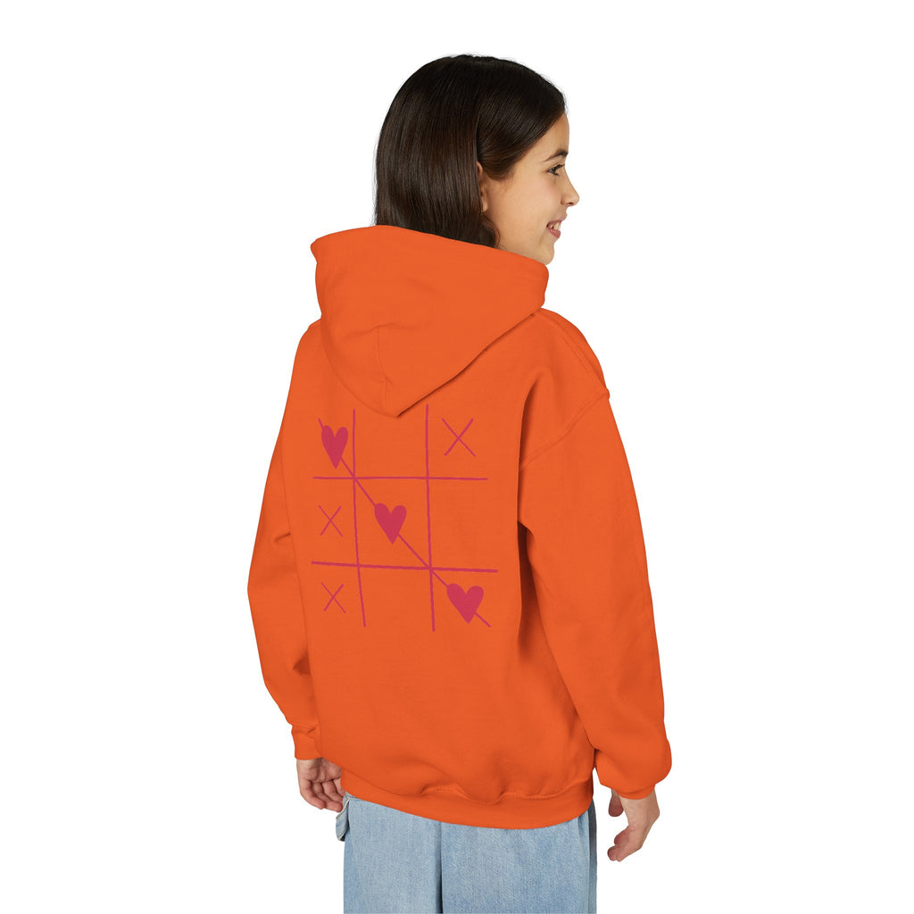 Youth Hoodie — Minimal Valentine Heart Hands "I (heart) you" Design