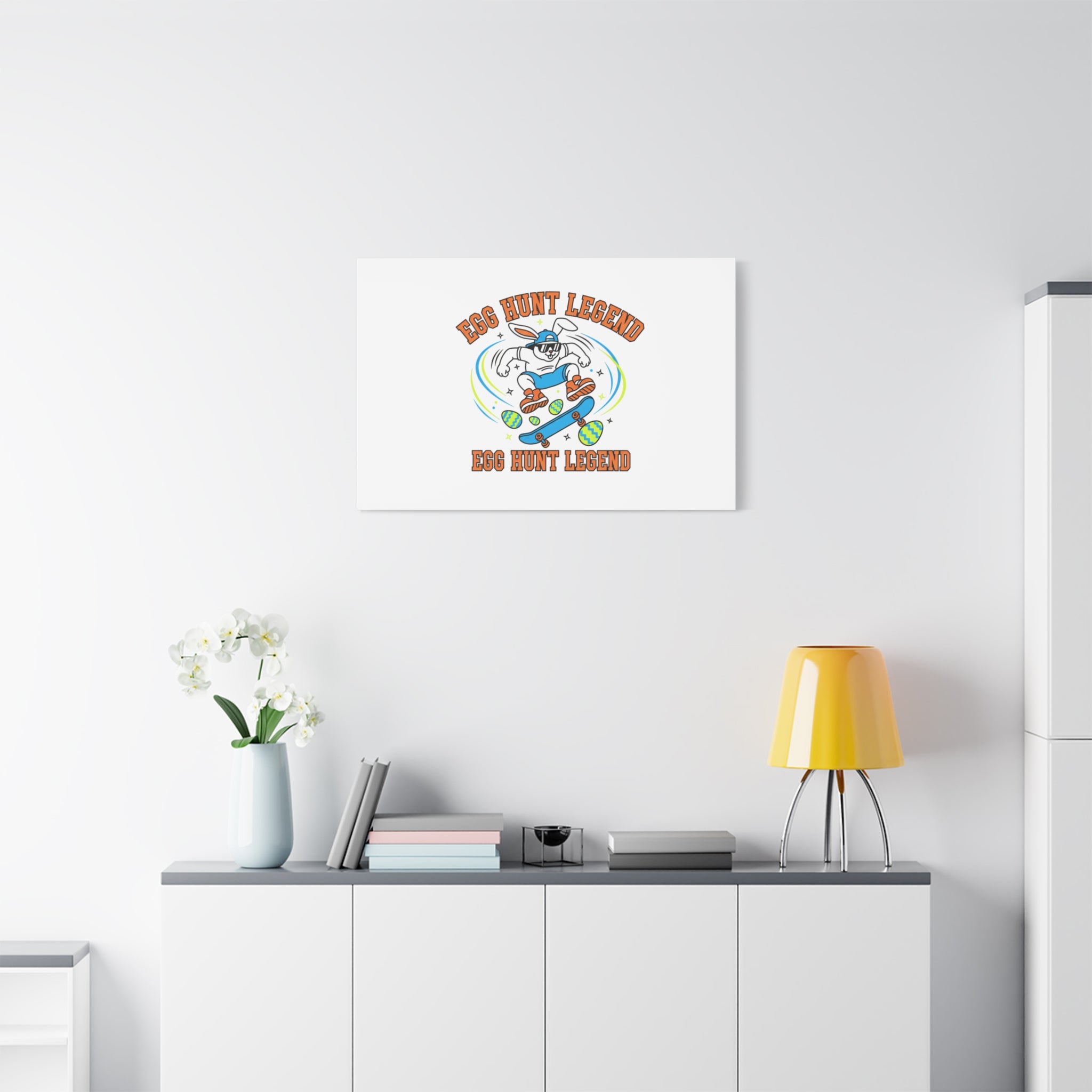 Egg Hunt Legend Canvas | Bold Boys Easter, Egg Hunter Skateboard Dino Egg
