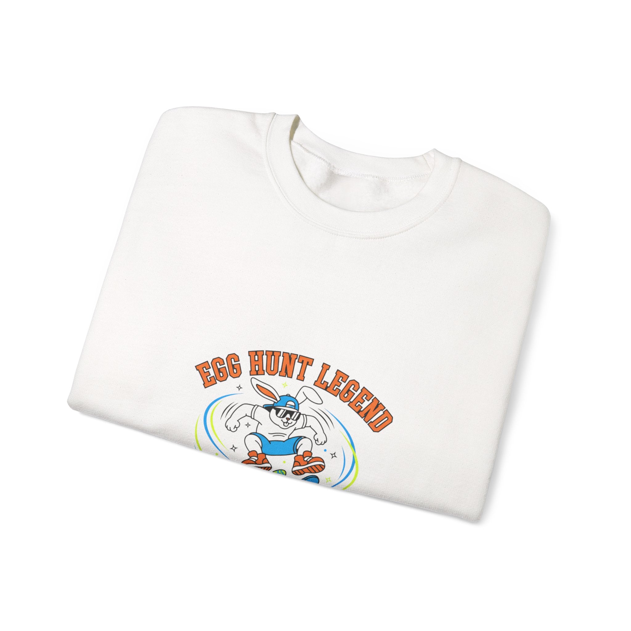 Egg Hunt Legend Crewneck Sweatshirt | boys Easter shirt, egg hunter graphic