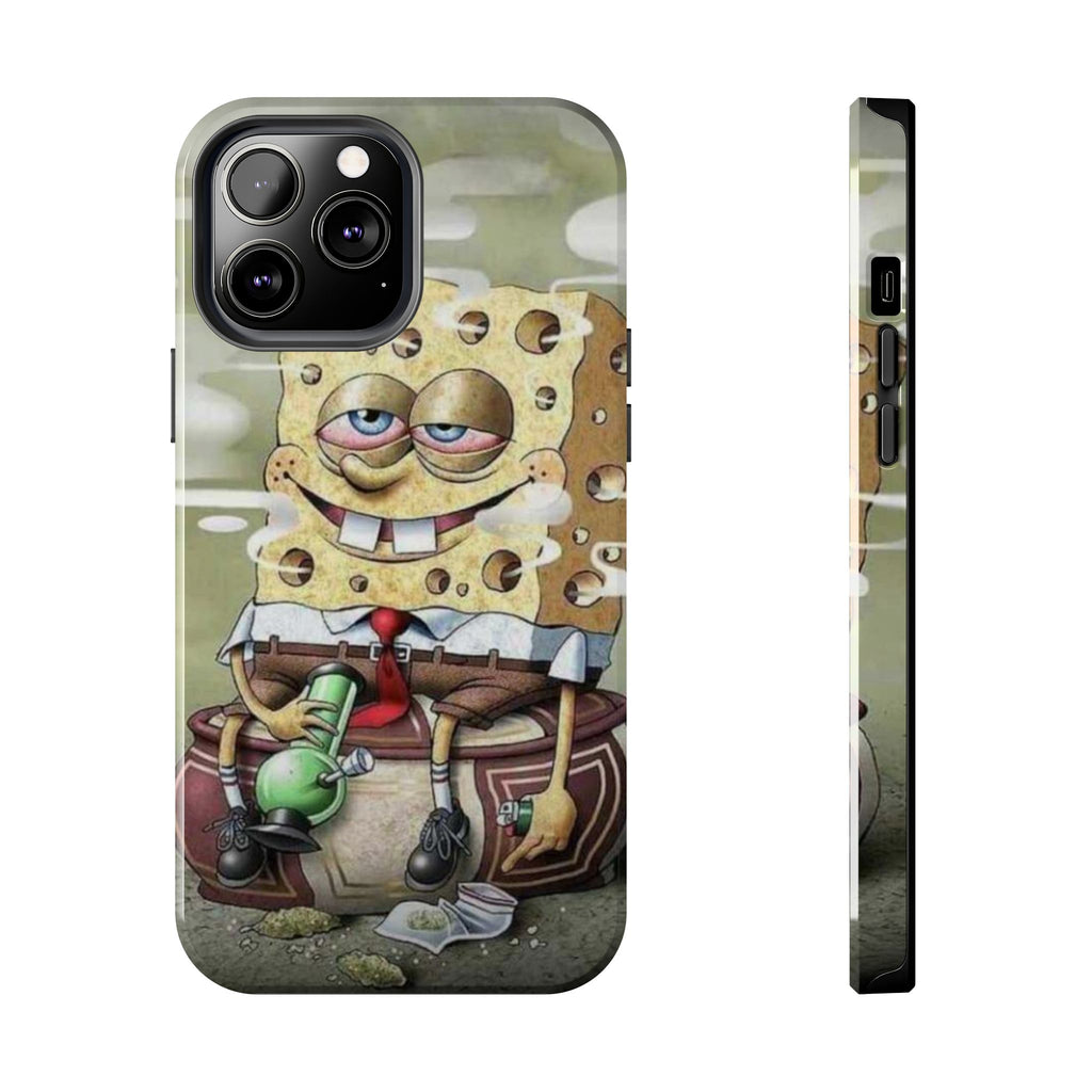 Sponge Parody Tough Phone Case – Stoned Cartoon Sponge Bob with Bong