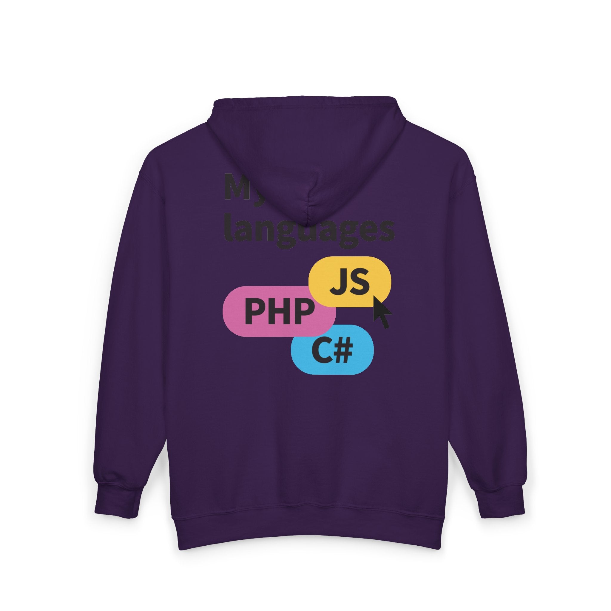 Monster Face Zip Hoodie — Playful Cartoon Splat Design