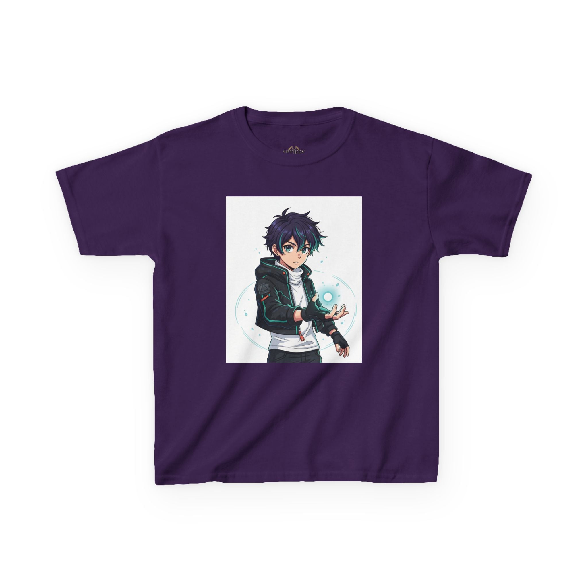 Kids Anime Mage T‑Shirt — Cute Boy Sorcerer Graphic Tee