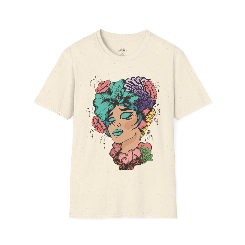 Girl Power Floral Portrait T-Shirt