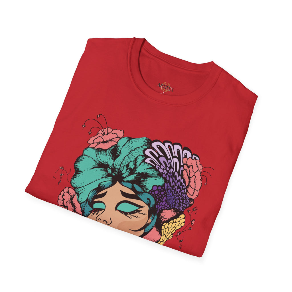Girl Power Floral Portrait T-Shirt