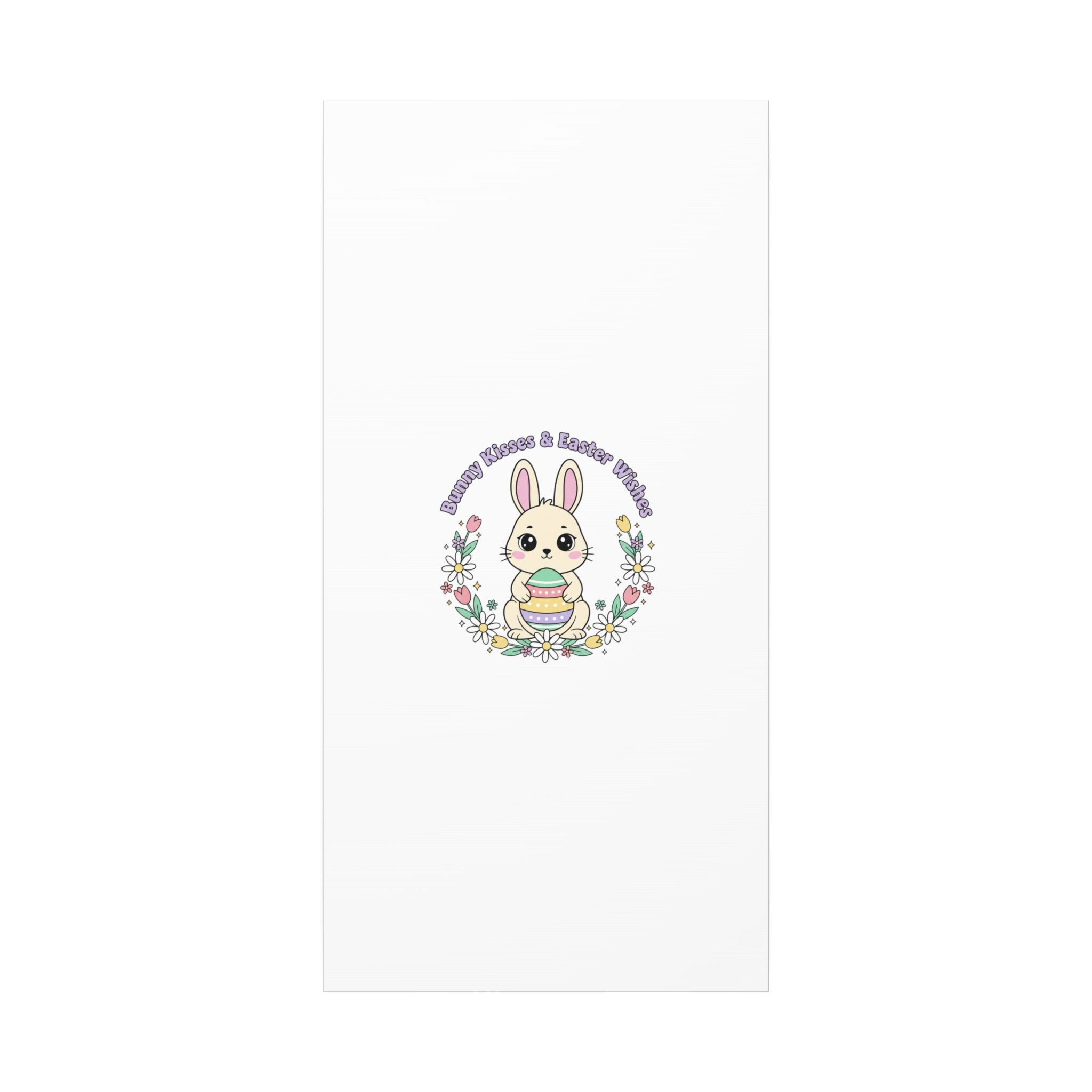 Bunny Kisses Easter Bunny Canvas | pastel spring, cottagecore
