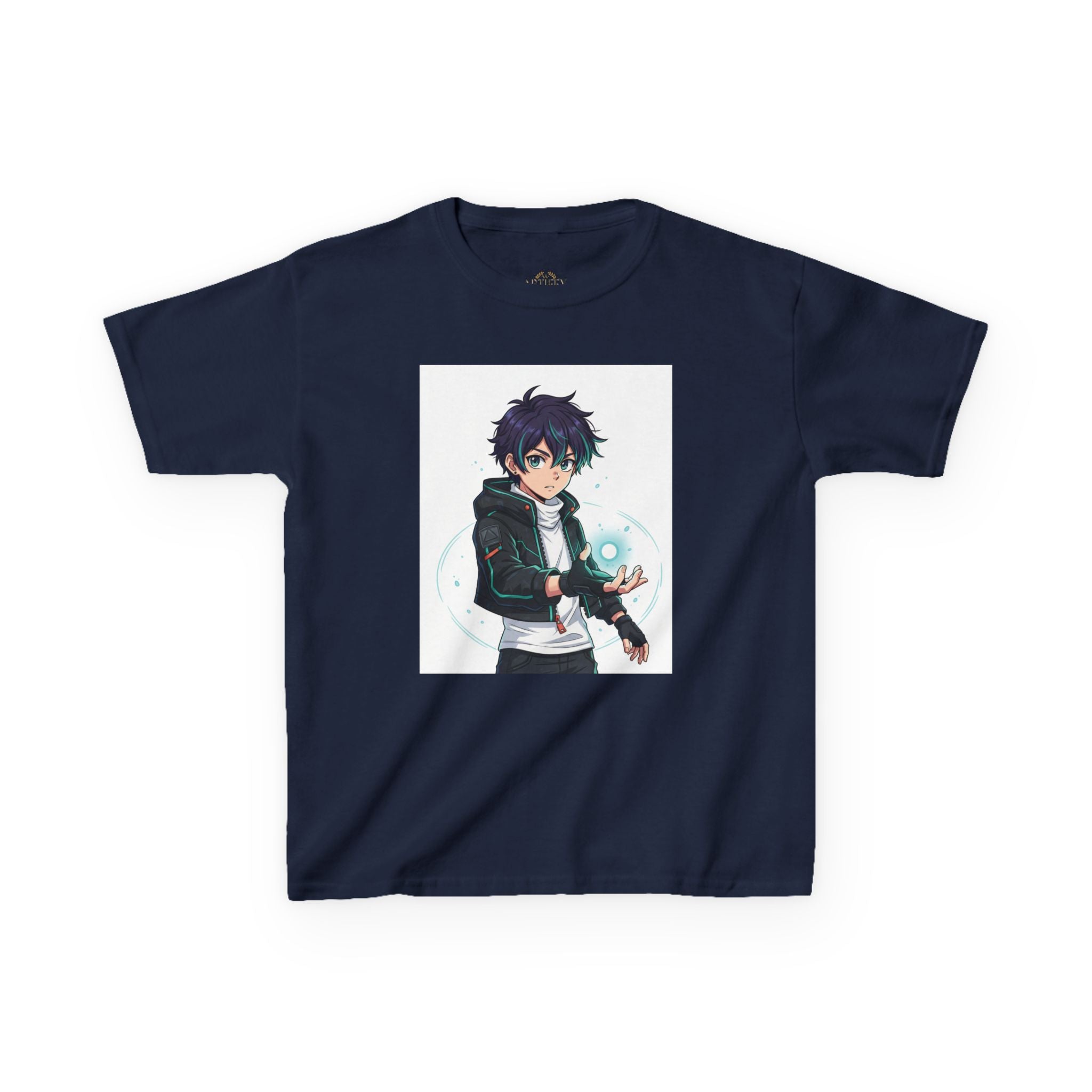 Kids Anime Mage T‑Shirt — Cute Boy Sorcerer Graphic Tee