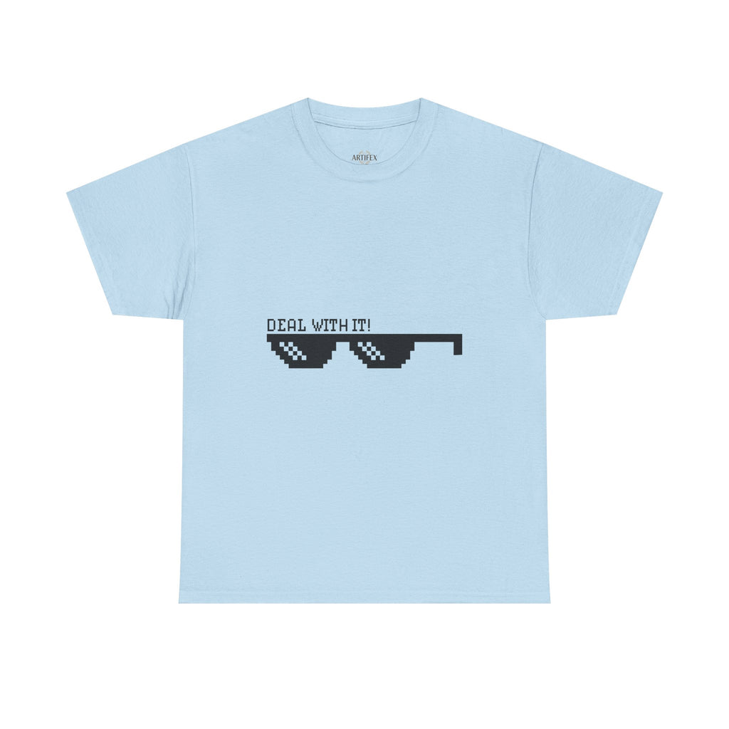 Just Do It Tomorrow Tee — 'Deal With It' Pixel Sunglasses Graphic T‑Shirt