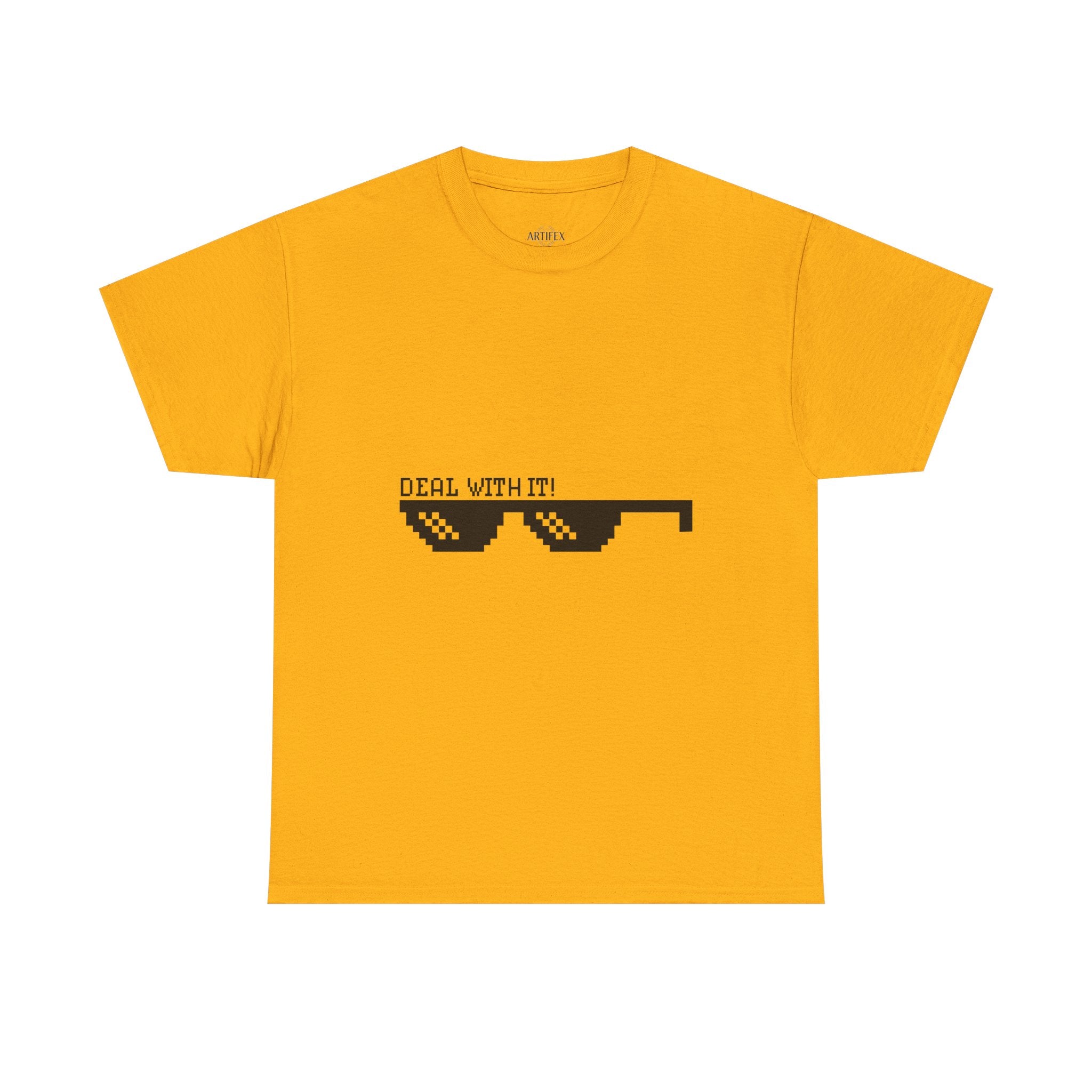 Just Do It Tomorrow Tee — 'Deal With It' Pixel Sunglasses Graphic T‑Shirt