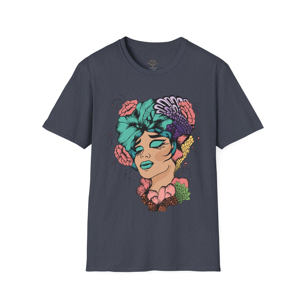 Girl Power Floral Portrait T-Shirt