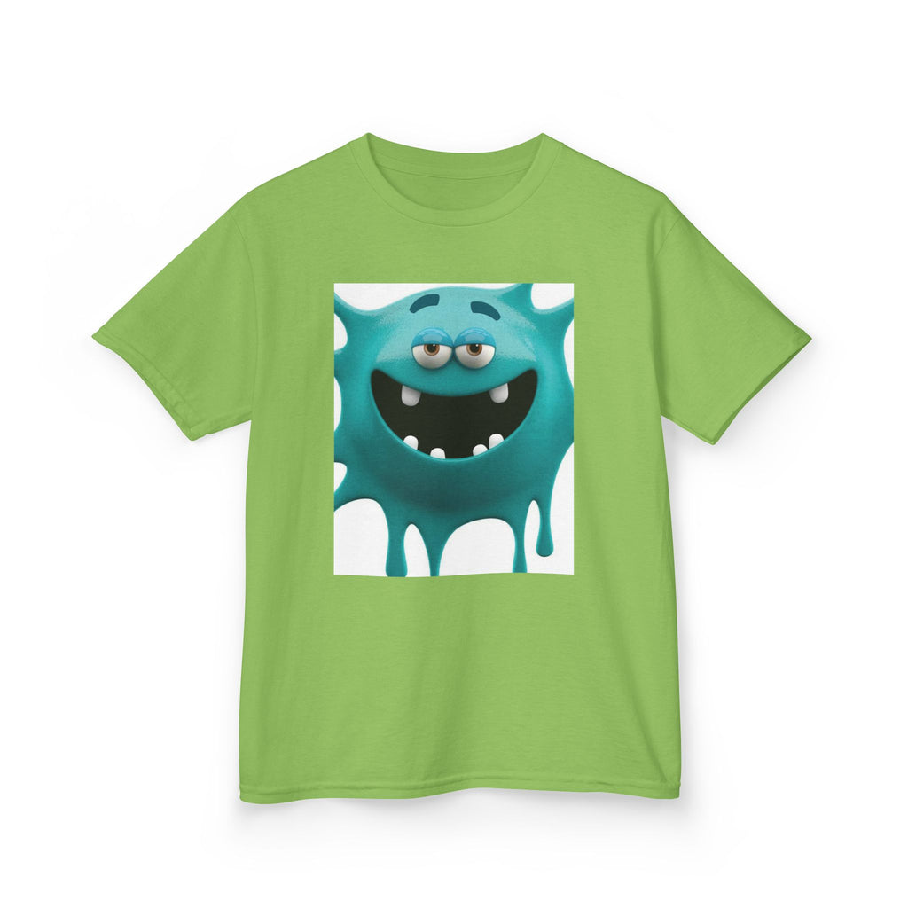 Kids Monster Drip T-Shirt — Cute Teal Cartoon Monster Tee