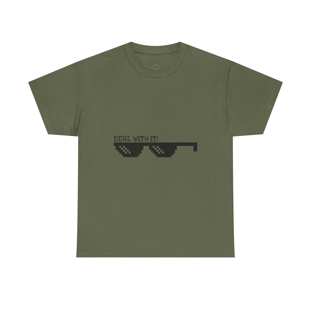 Just Do It Tomorrow Tee — 'Deal With It' Pixel Sunglasses Graphic T‑Shirt
