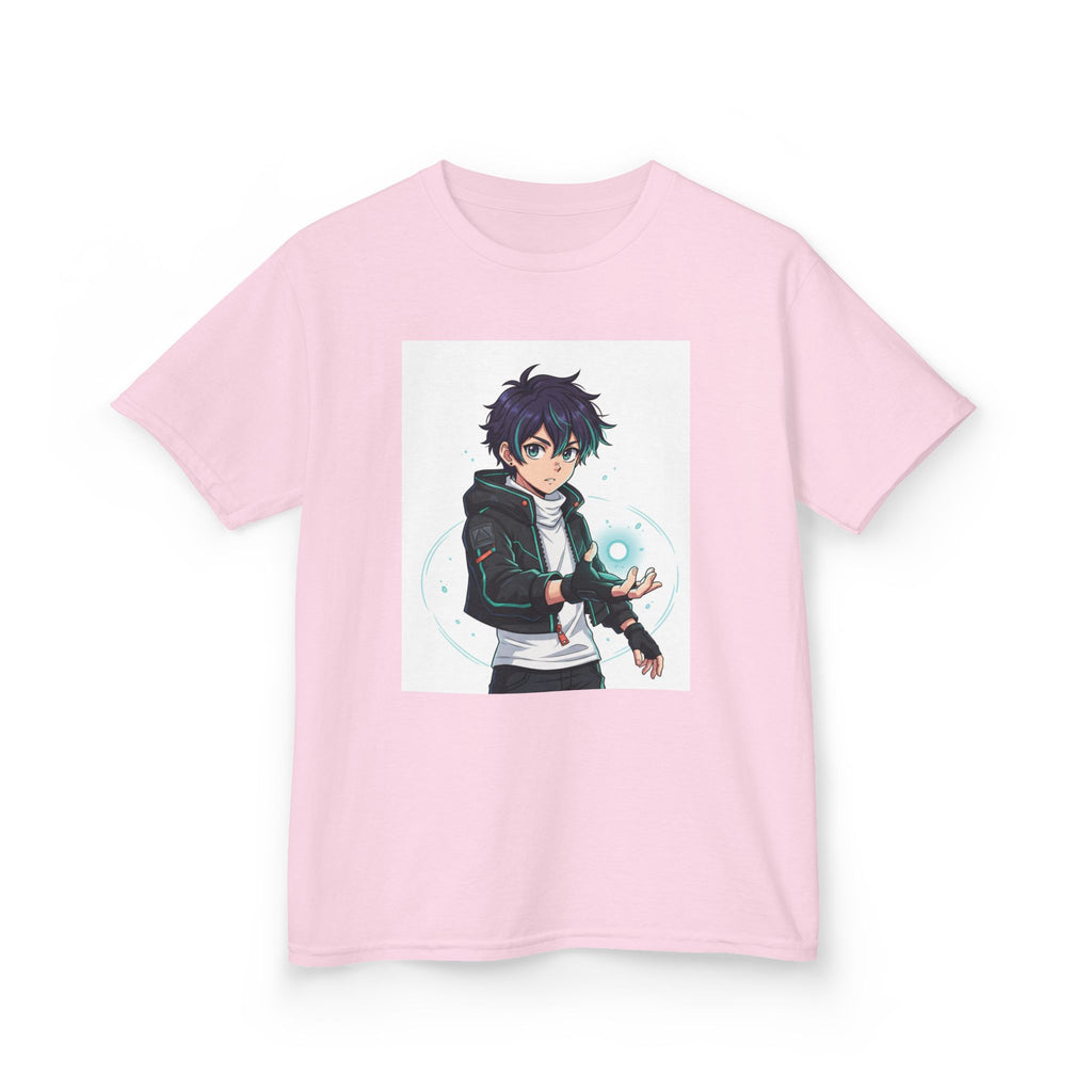 Kids Anime Mage T‑Shirt — Cute Boy Sorcerer Graphic Tee
