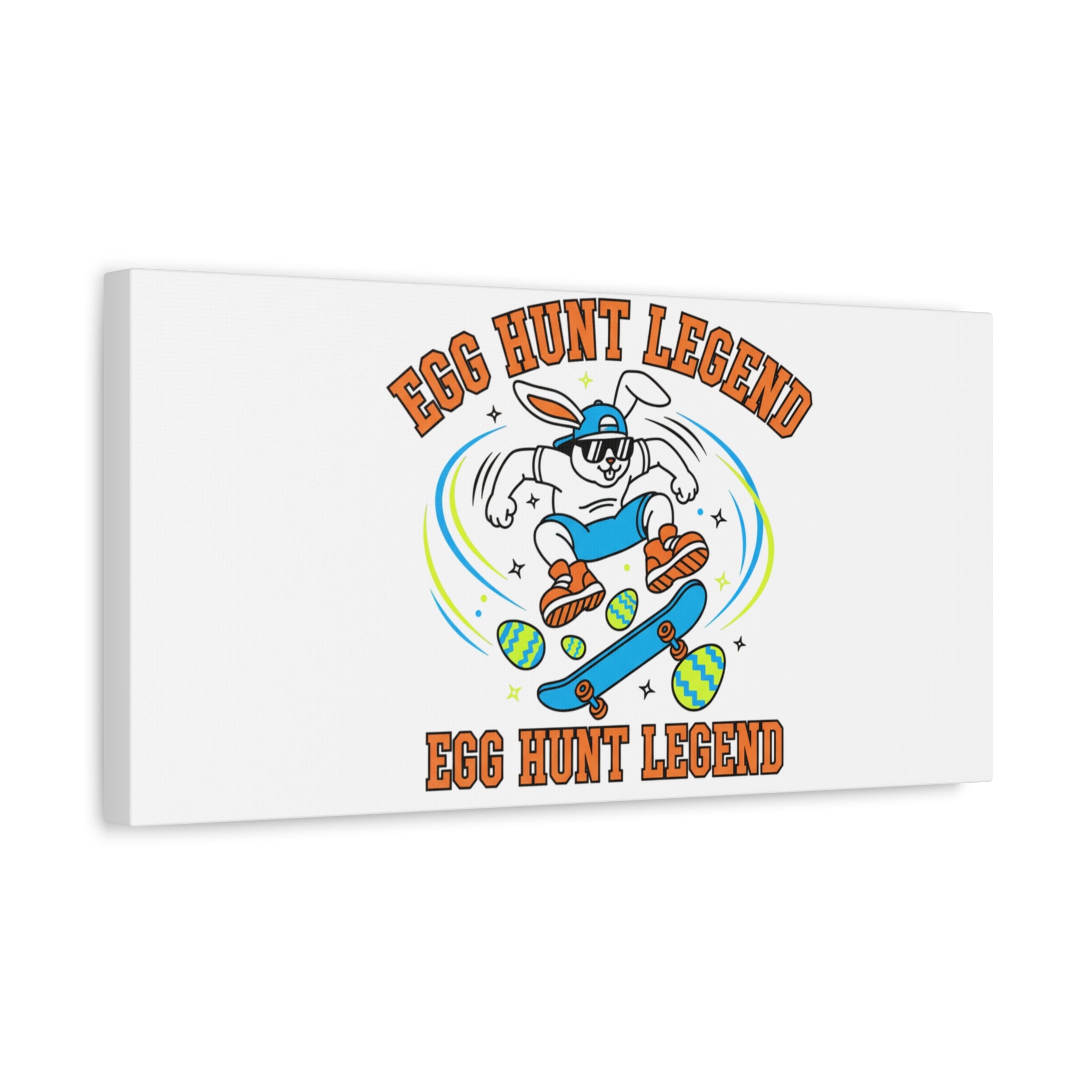 Egg Hunt Legend Canvas | Bold Boys Easter, Egg Hunter Skateboard Dino Egg