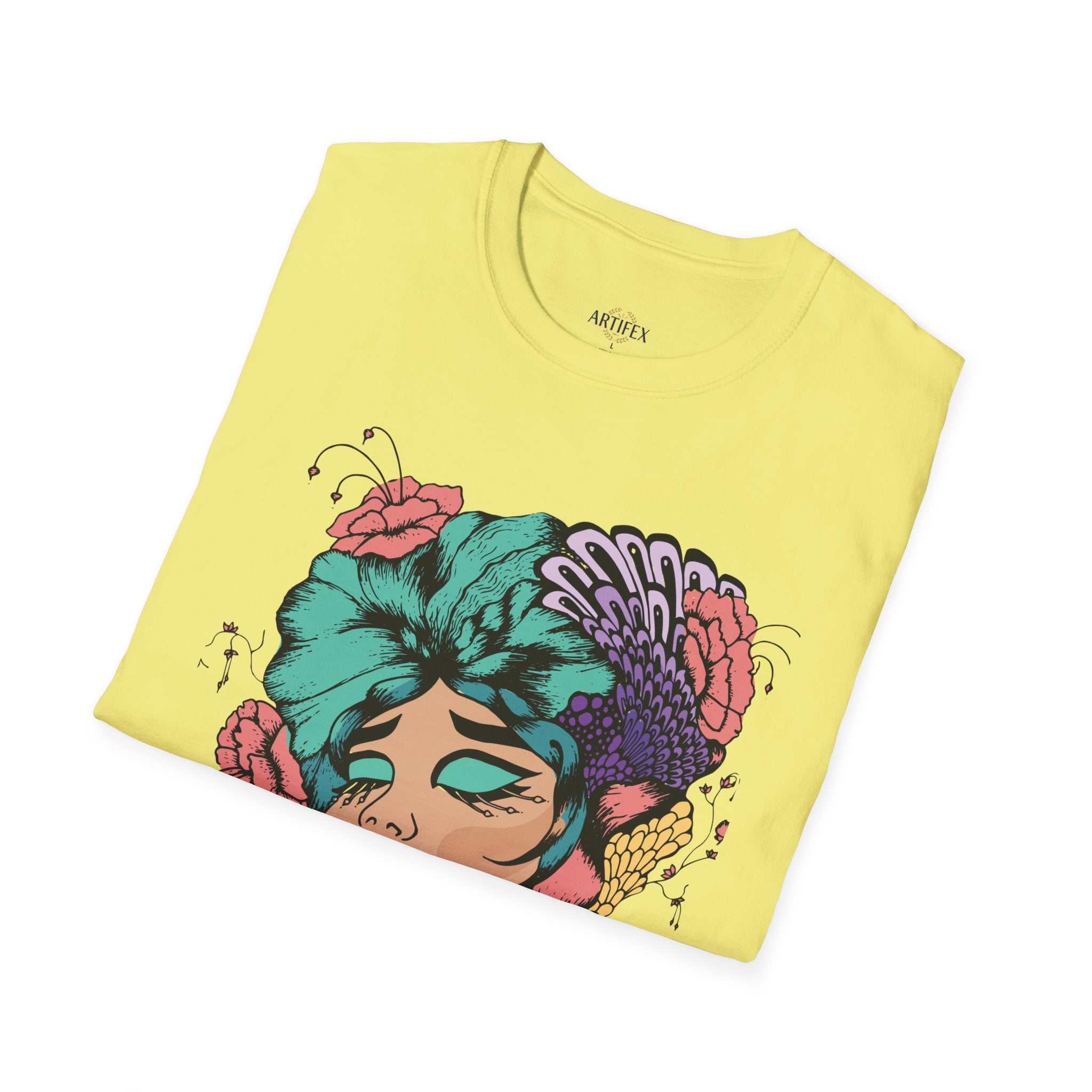 Girl Power Floral Portrait T-Shirt