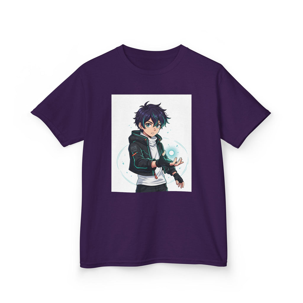 Kids Anime Mage T‑Shirt — Cute Boy Sorcerer Graphic Tee