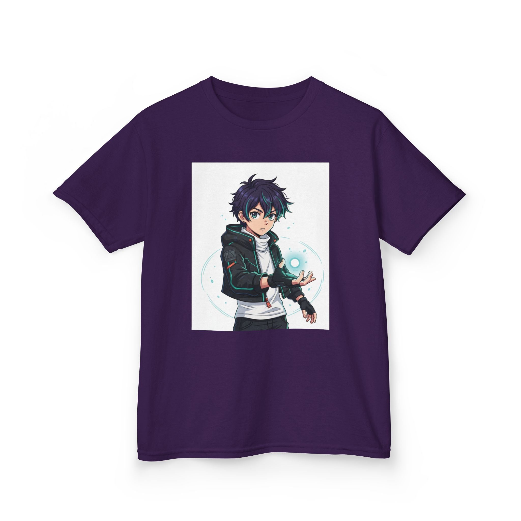 Kids Anime Mage T‑Shirt — Cute Boy Sorcerer Graphic Tee