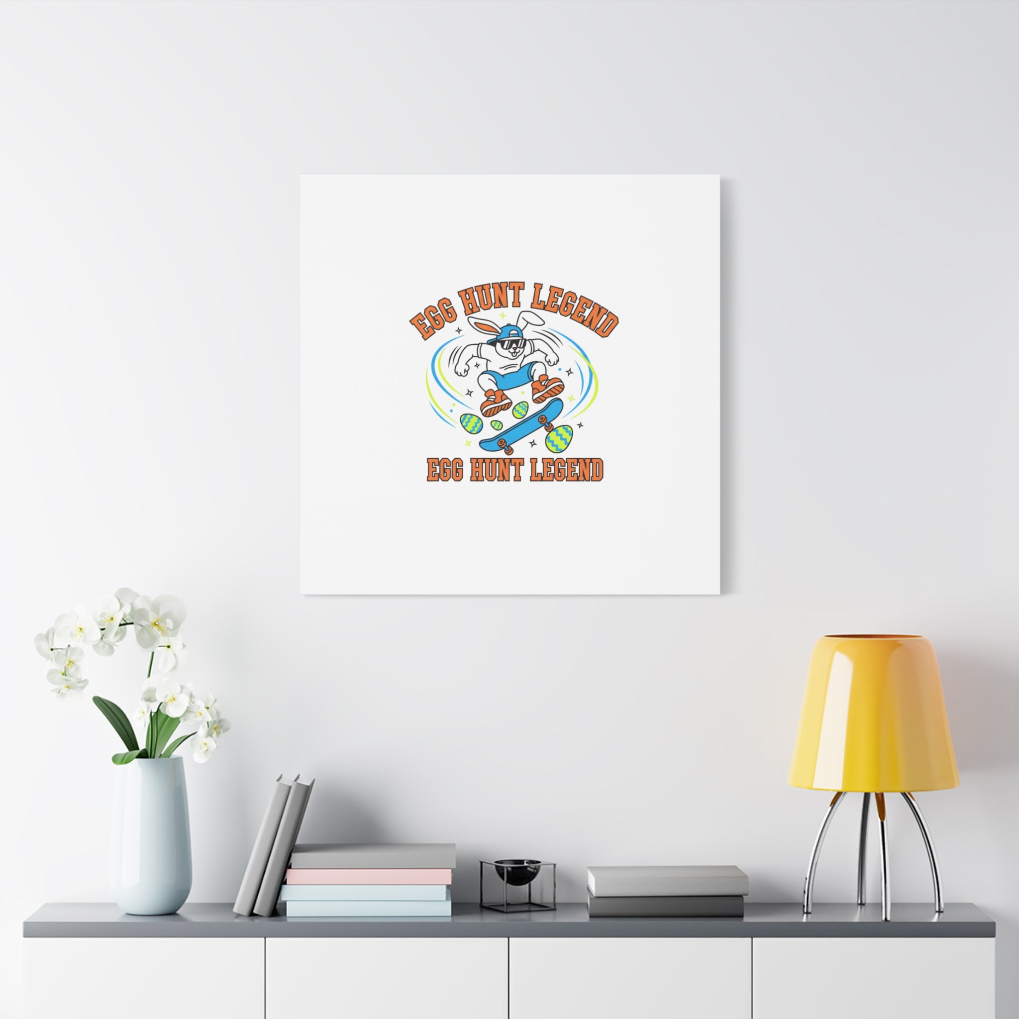 Egg Hunt Legend Canvas | Bold Boys Easter, Egg Hunter Skateboard Dino Egg