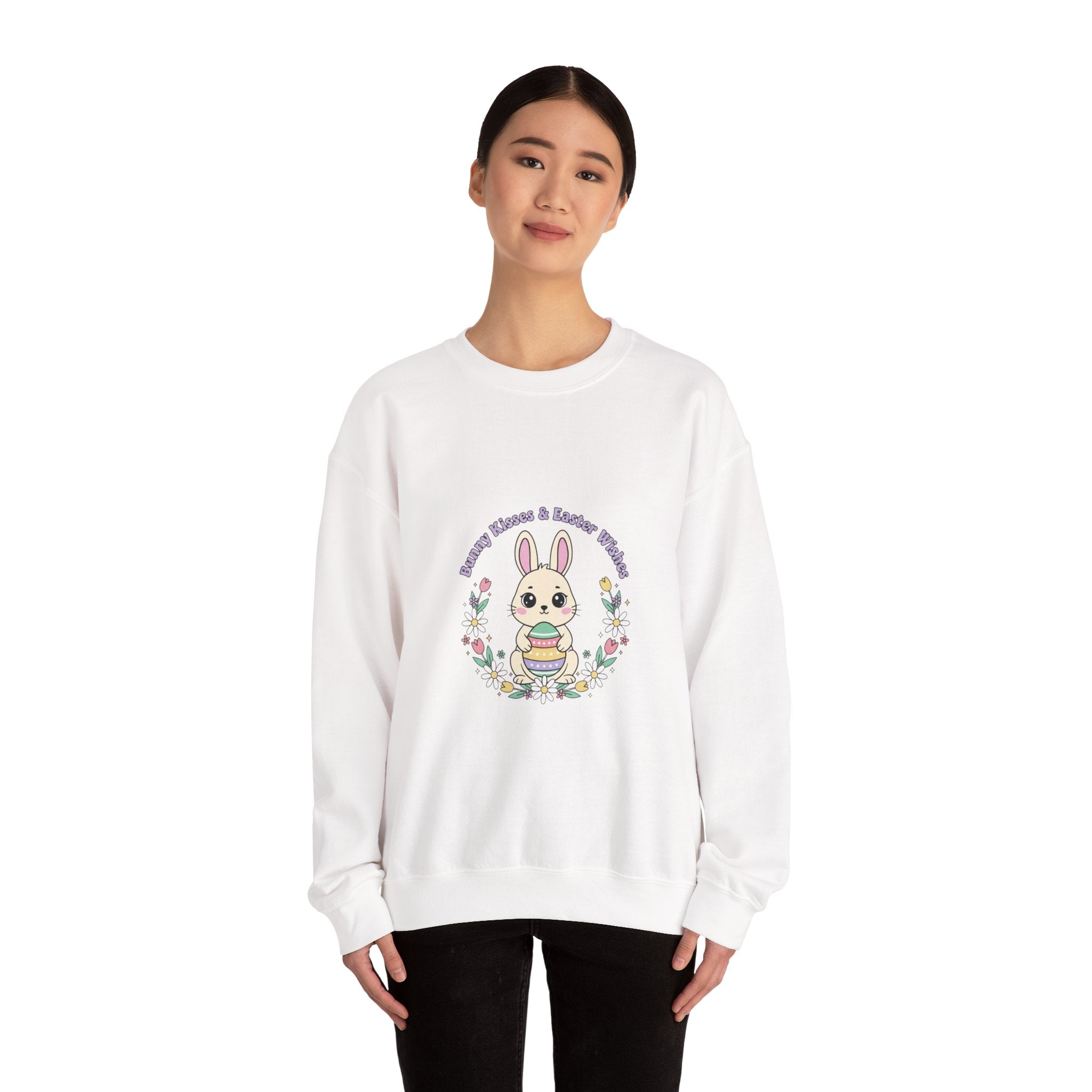 Easter Bunny Aesthetic Crewneck Sweatshirt, pastel spring, vintage Easter