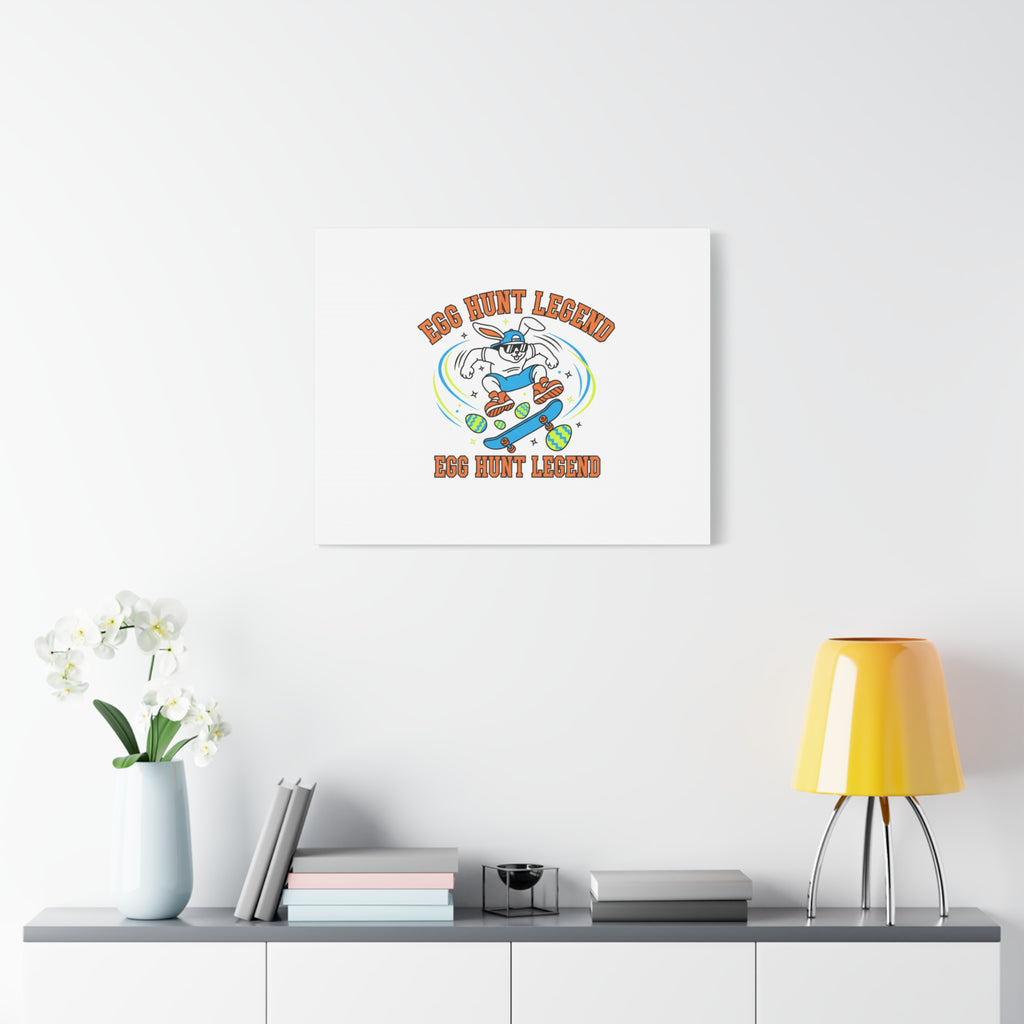 Egg Hunt Legend Canvas | Bold Boys Easter, Egg Hunter Skateboard Dino Egg
