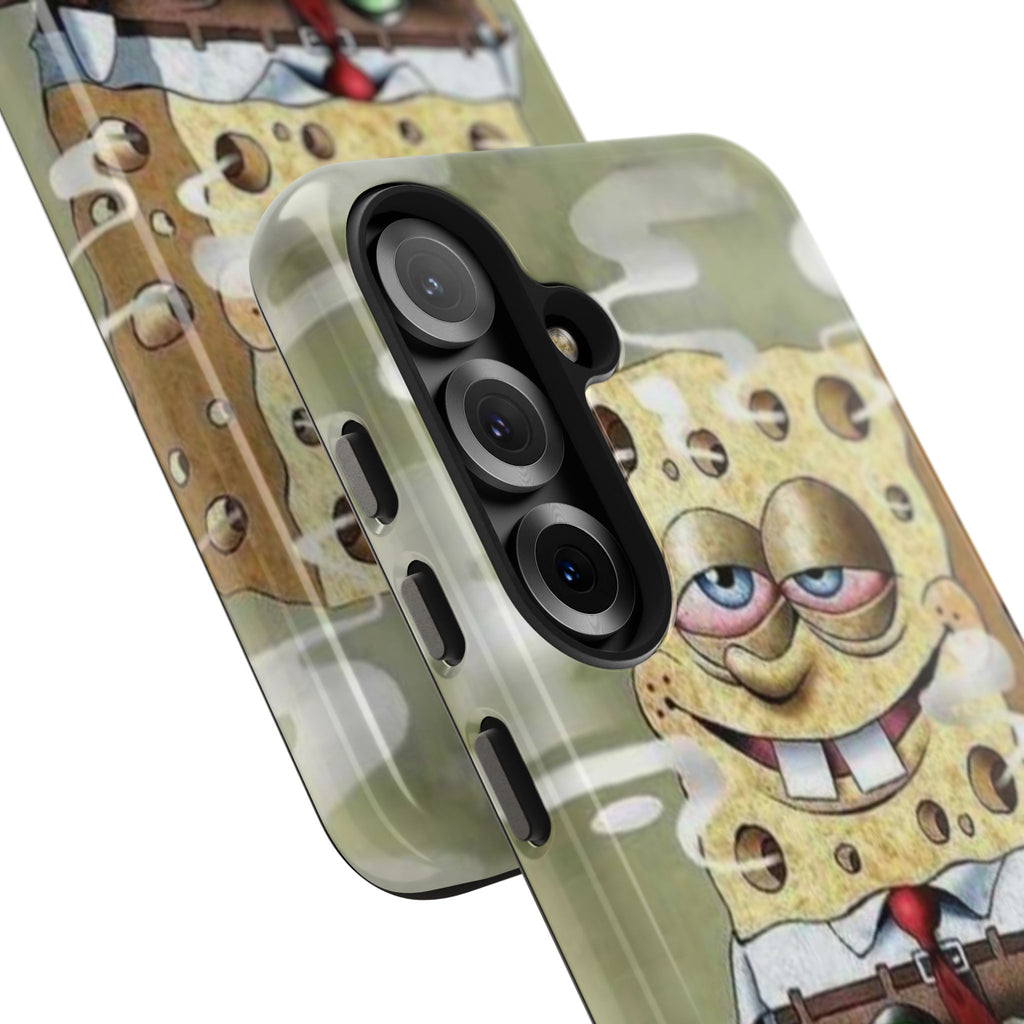 Sponge Parody Tough Phone Case – Stoned Cartoon Sponge Bob with Bong