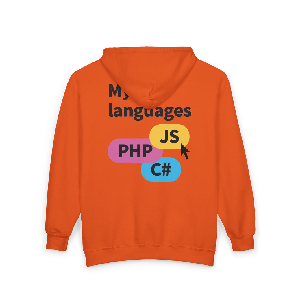 Monster Face Zip Hoodie — Playful Cartoon Splat Design