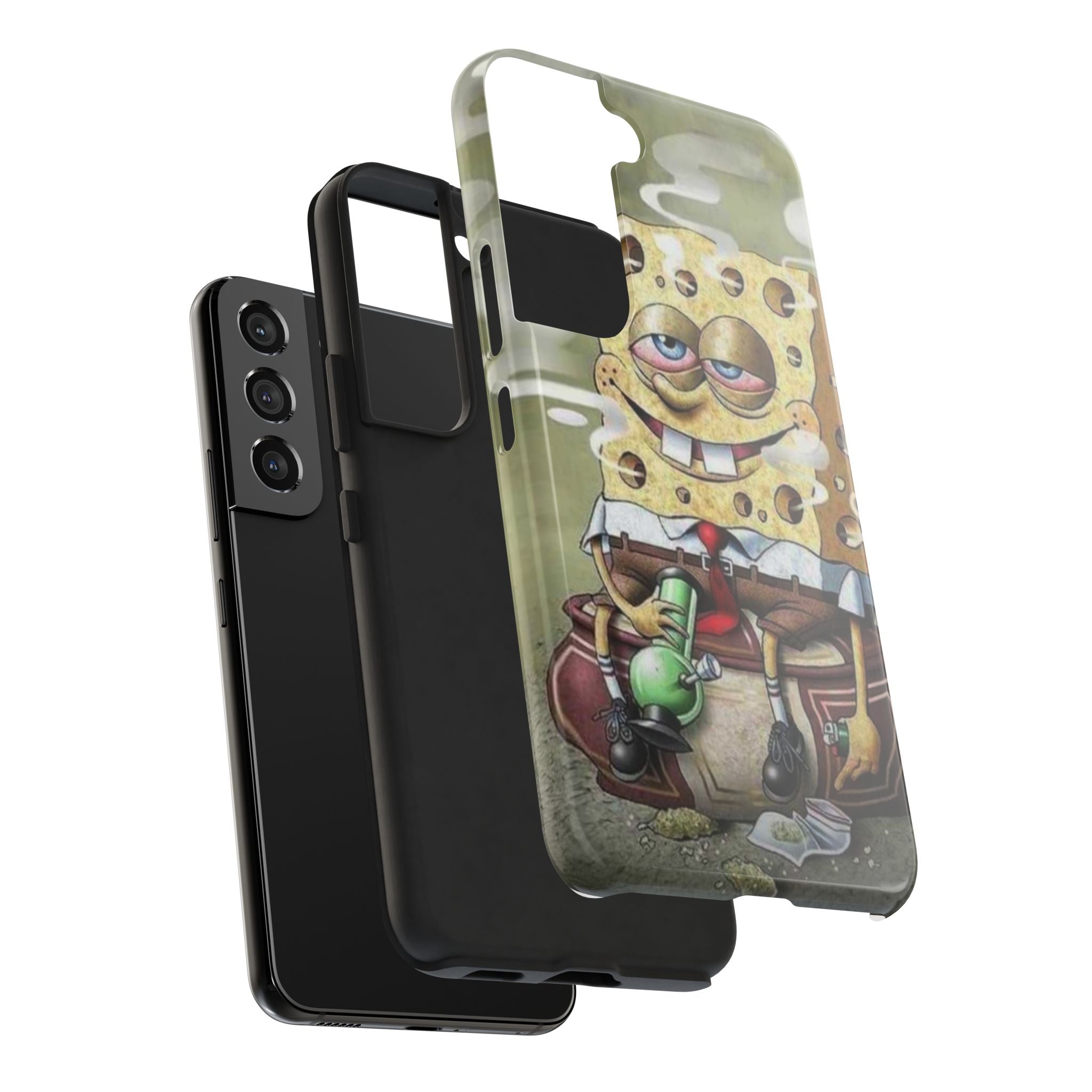 Sponge Parody Tough Phone Case – Stoned Cartoon Sponge Bob with Bong