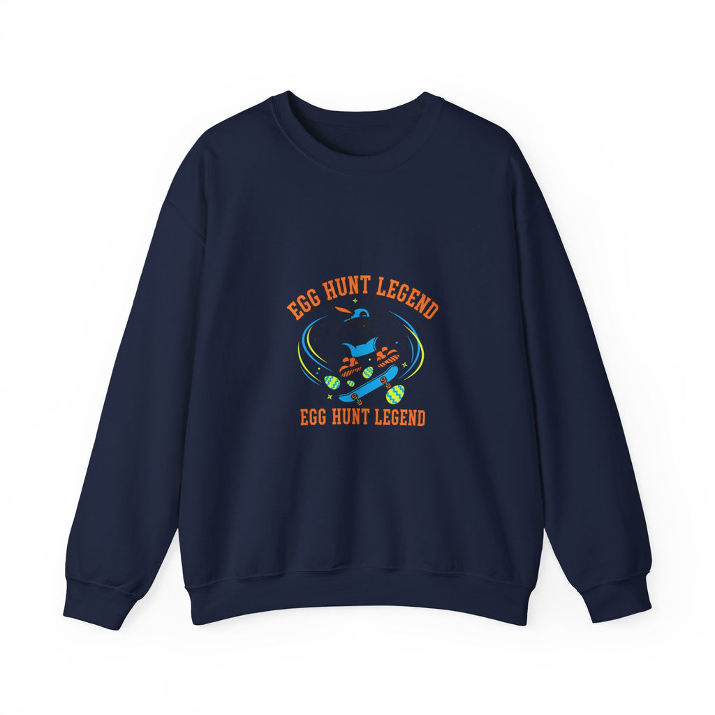 Egg Hunt Legend Crewneck Sweatshirt | boys Easter shirt, egg hunter graphic
