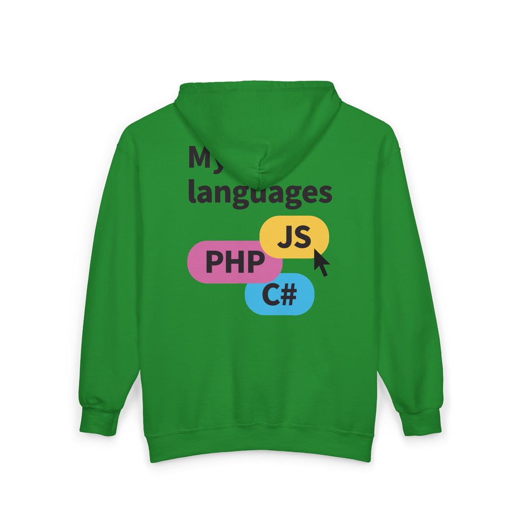 Monster Face Zip Hoodie — Playful Cartoon Splat Design