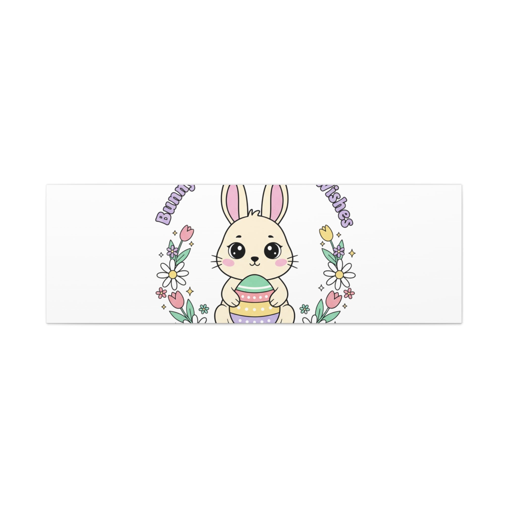 Bunny Kisses Easter Bunny Canvas | pastel spring, cottagecore