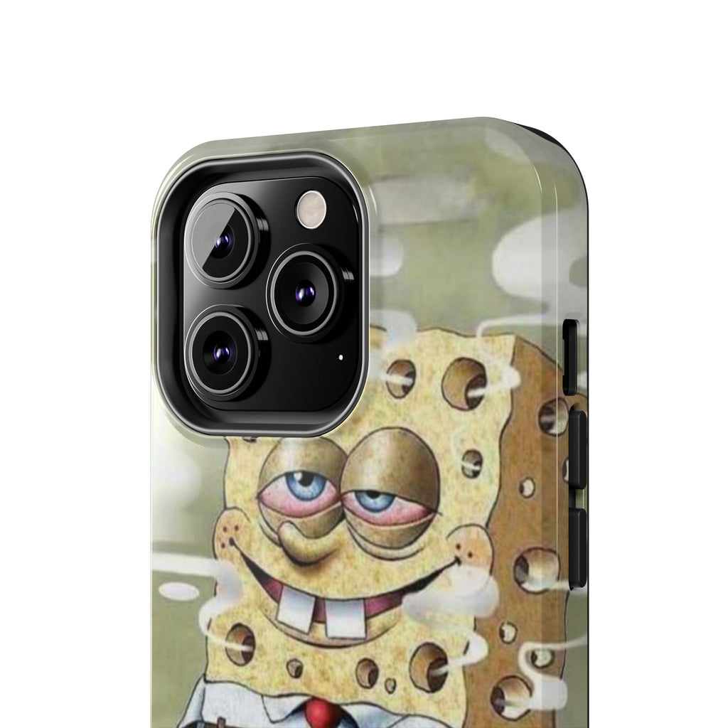 Sponge Parody Tough Phone Case – Stoned Cartoon Sponge Bob with Bong