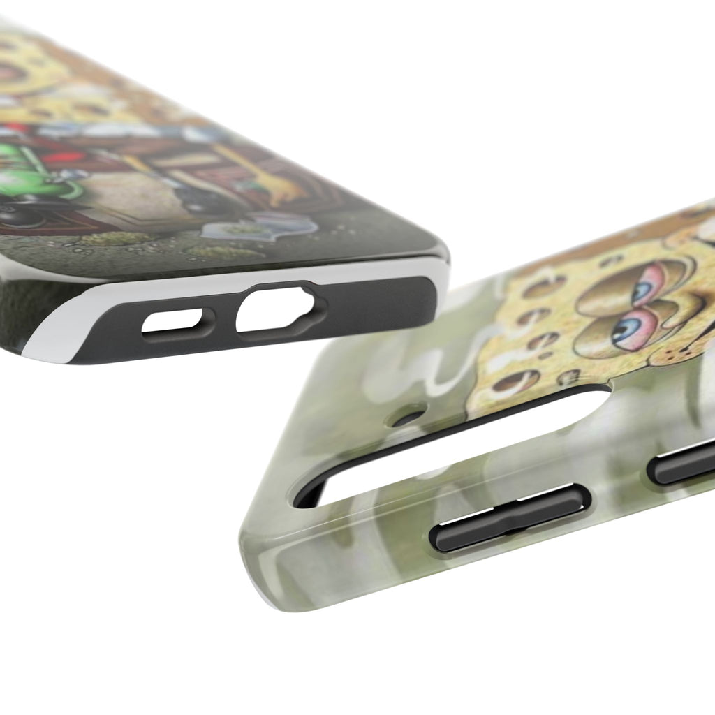 Sponge Parody Tough Phone Case – Stoned Cartoon Sponge Bob with Bong
