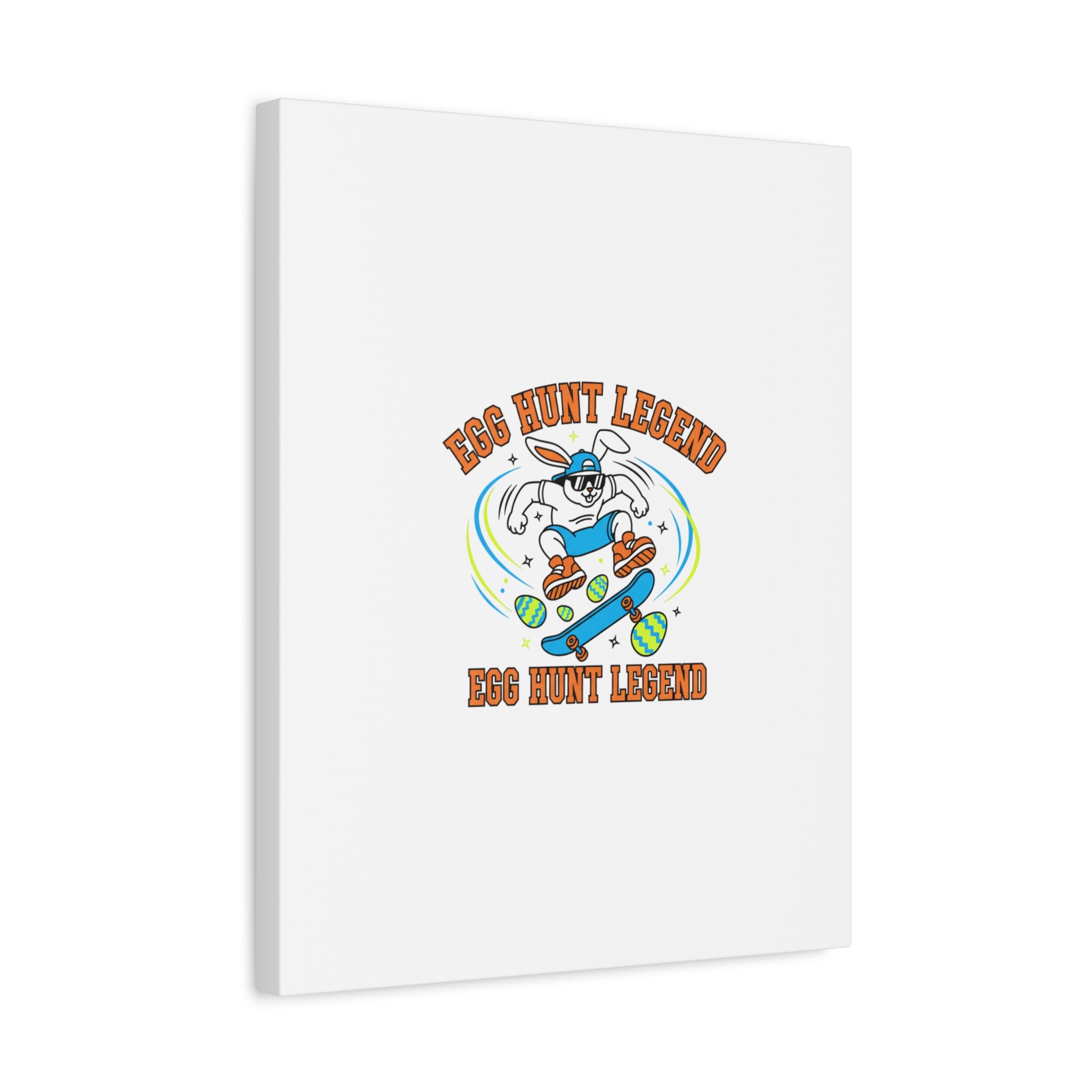 Egg Hunt Legend Canvas | Bold Boys Easter, Egg Hunter Skateboard Dino Egg