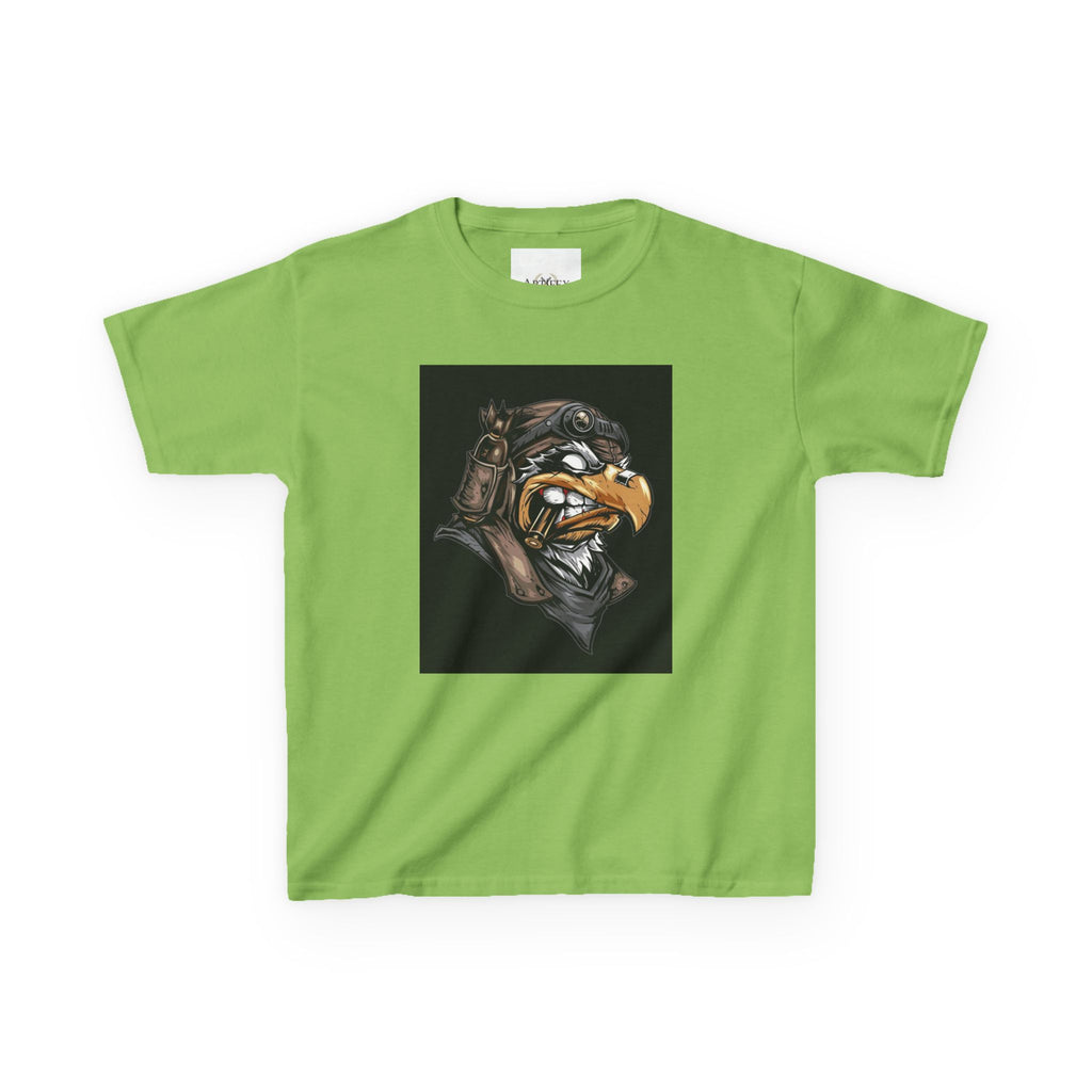 Kids Eagle Pilot T‑Shirt — Vintage Aviator Bird Graphic Tee for Boys