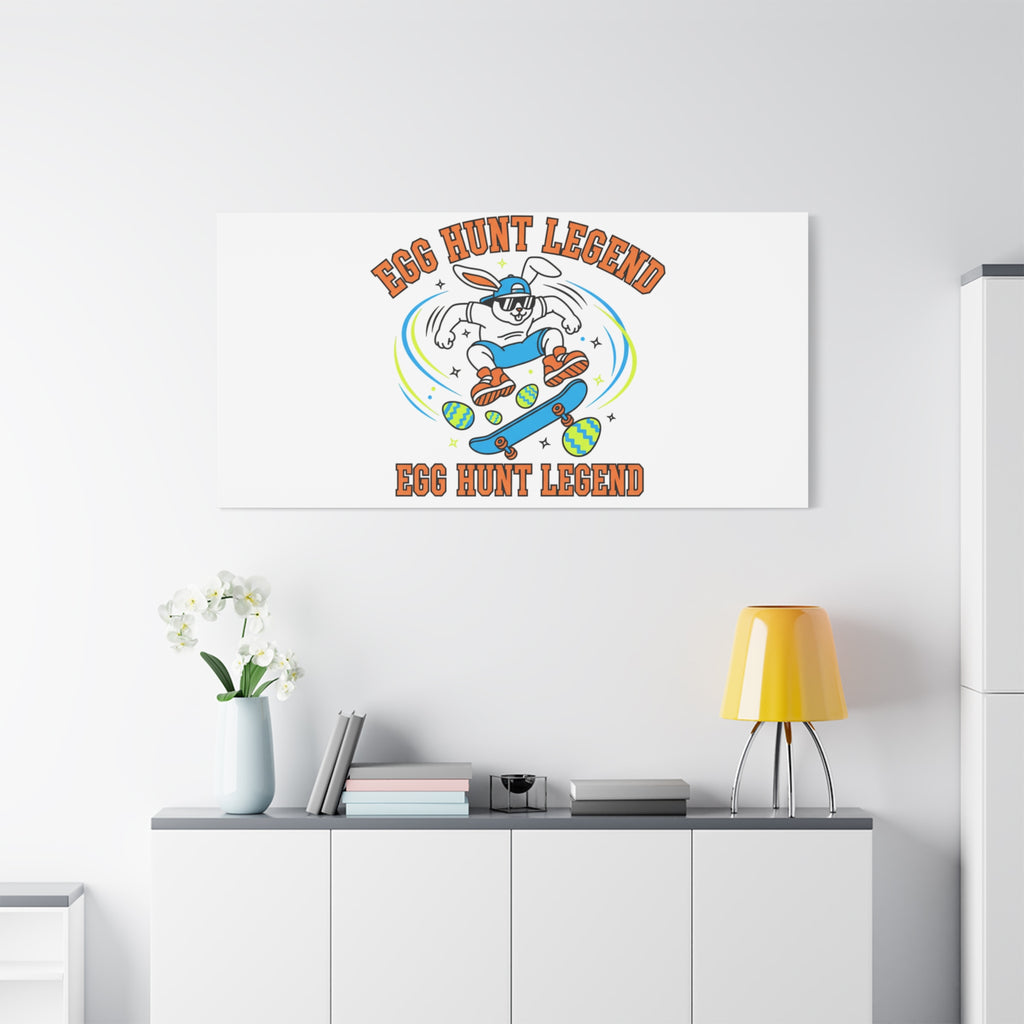 Egg Hunt Legend Canvas | Bold Boys Easter, Egg Hunter Skateboard Dino Egg