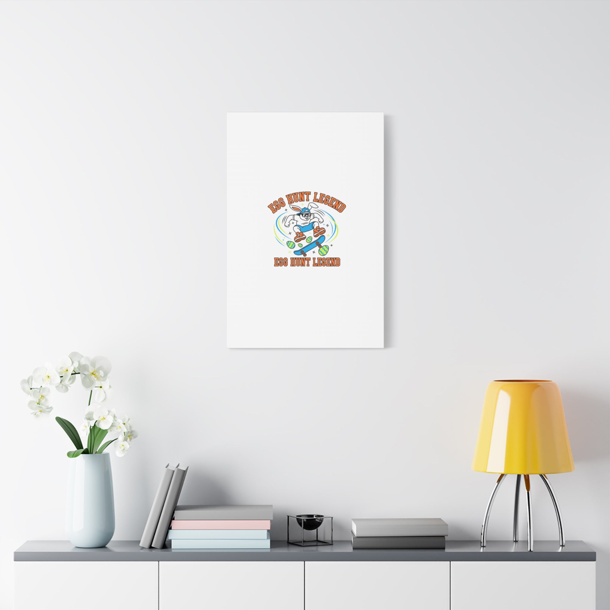 Egg Hunt Legend Canvas | Bold Boys Easter, Egg Hunter Skateboard Dino Egg