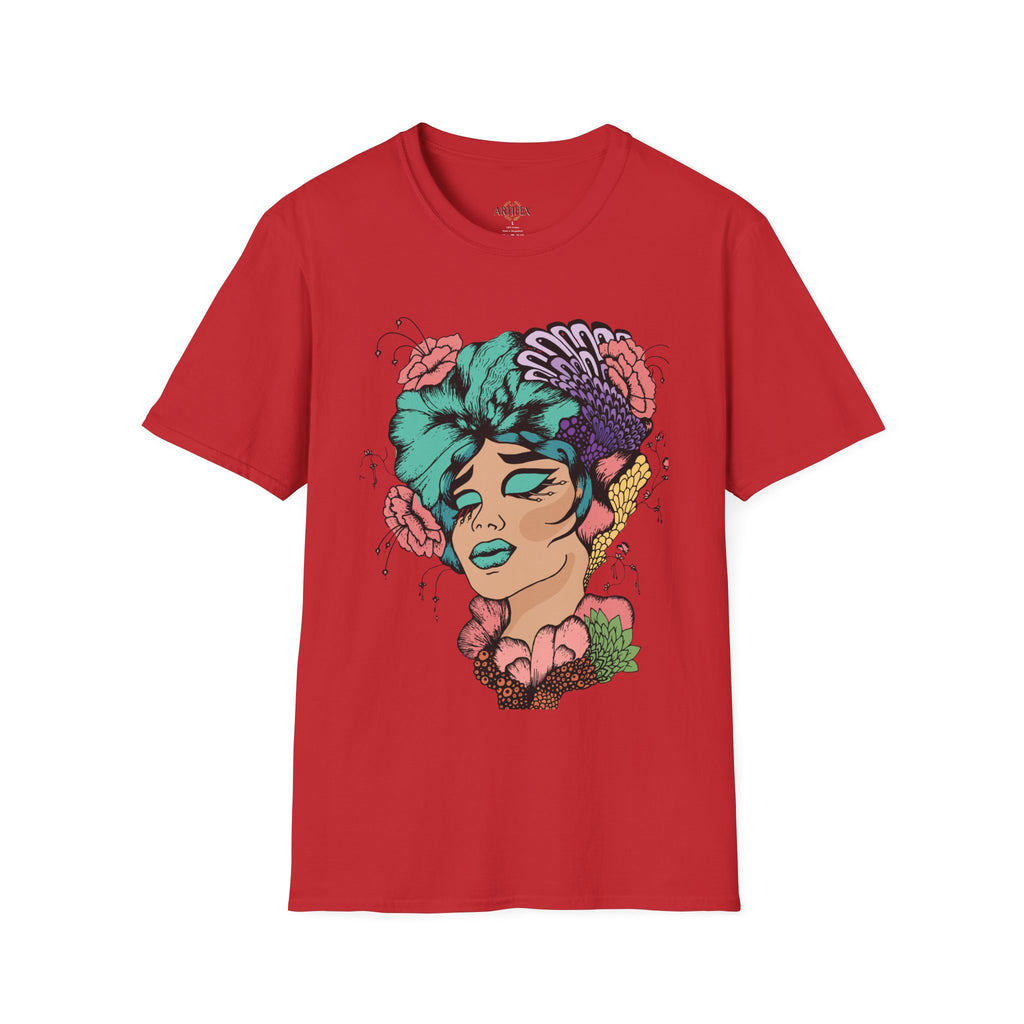Girl Power Floral Portrait T-Shirt