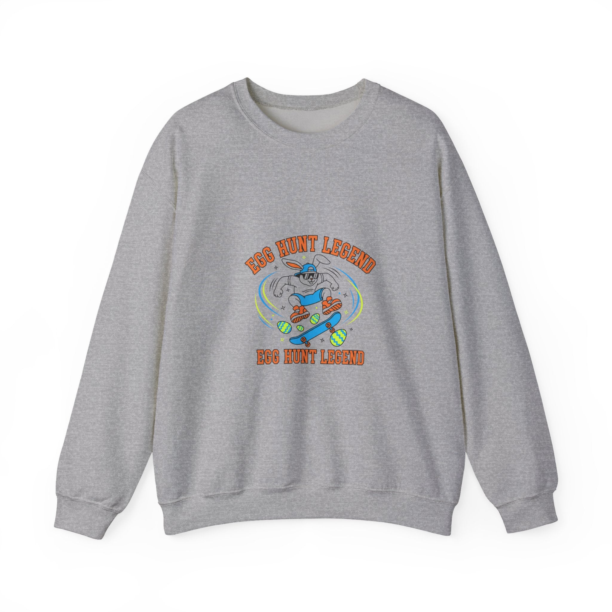 Egg Hunt Legend Crewneck Sweatshirt | boys Easter shirt, egg hunter graphic